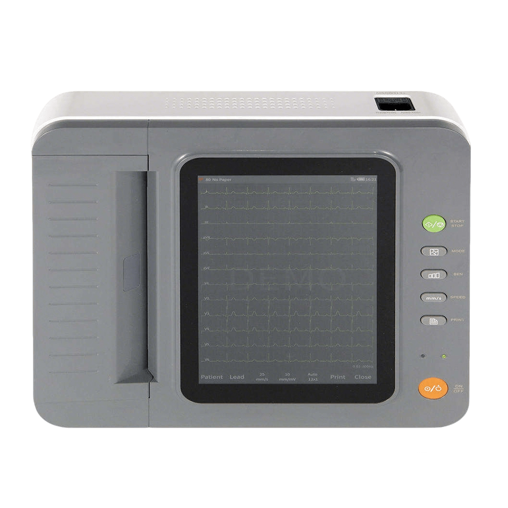 10.1 color lcd touch screen electrocardiograph ecg