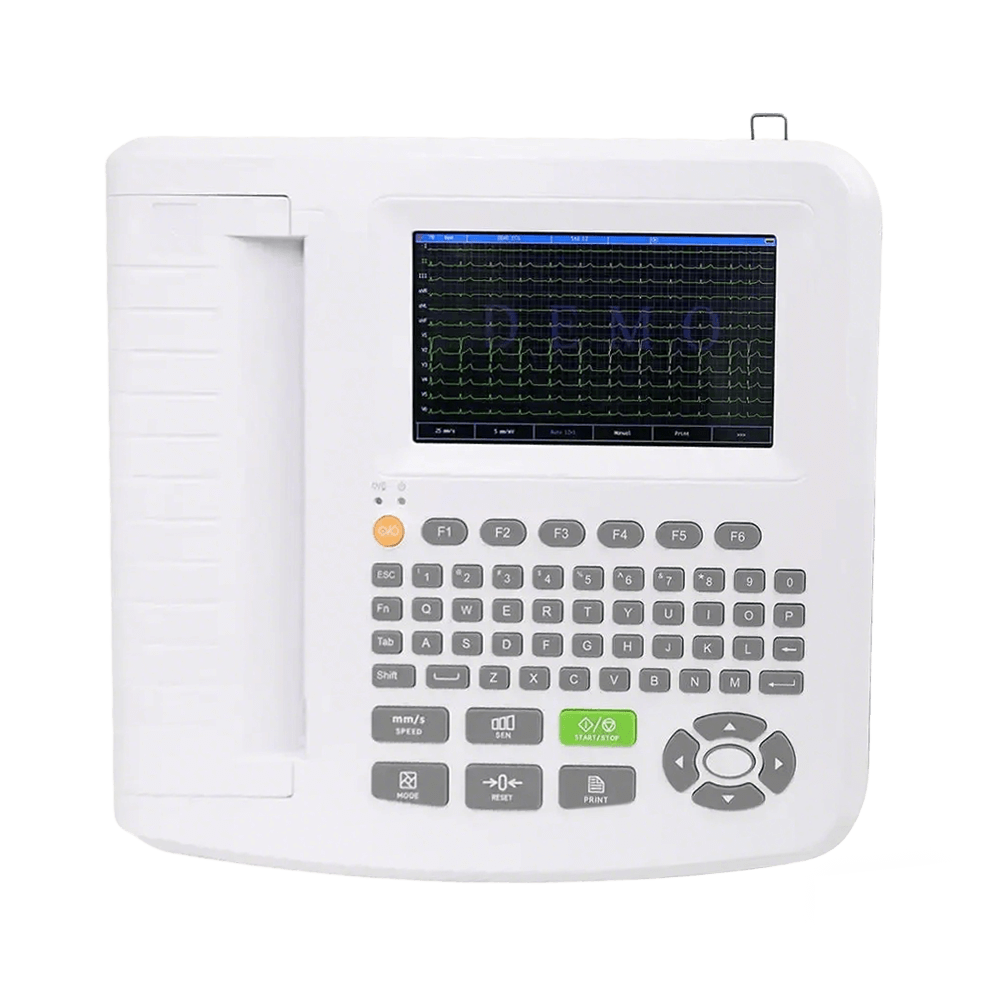 7 color lcd touch screen electrocardiograph ecg