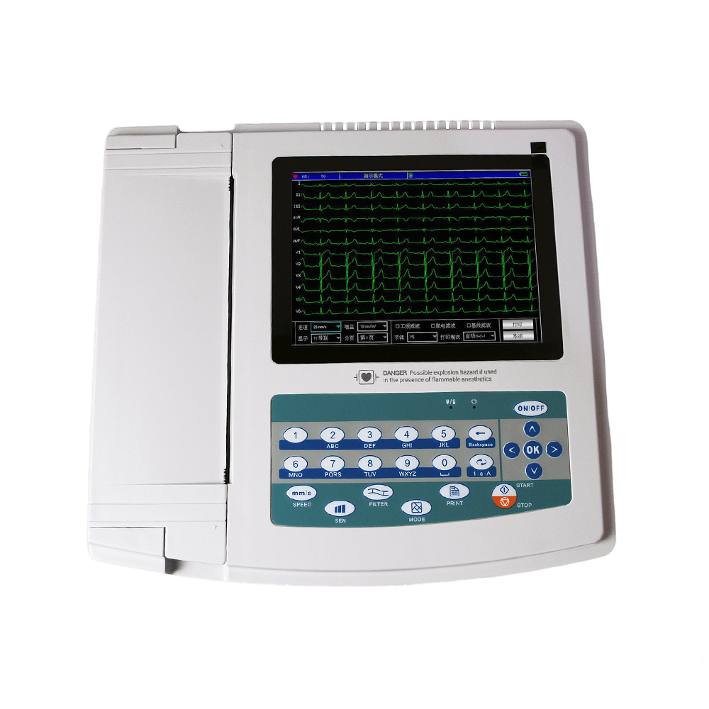 digital 12 channel electrocardiograph ecg