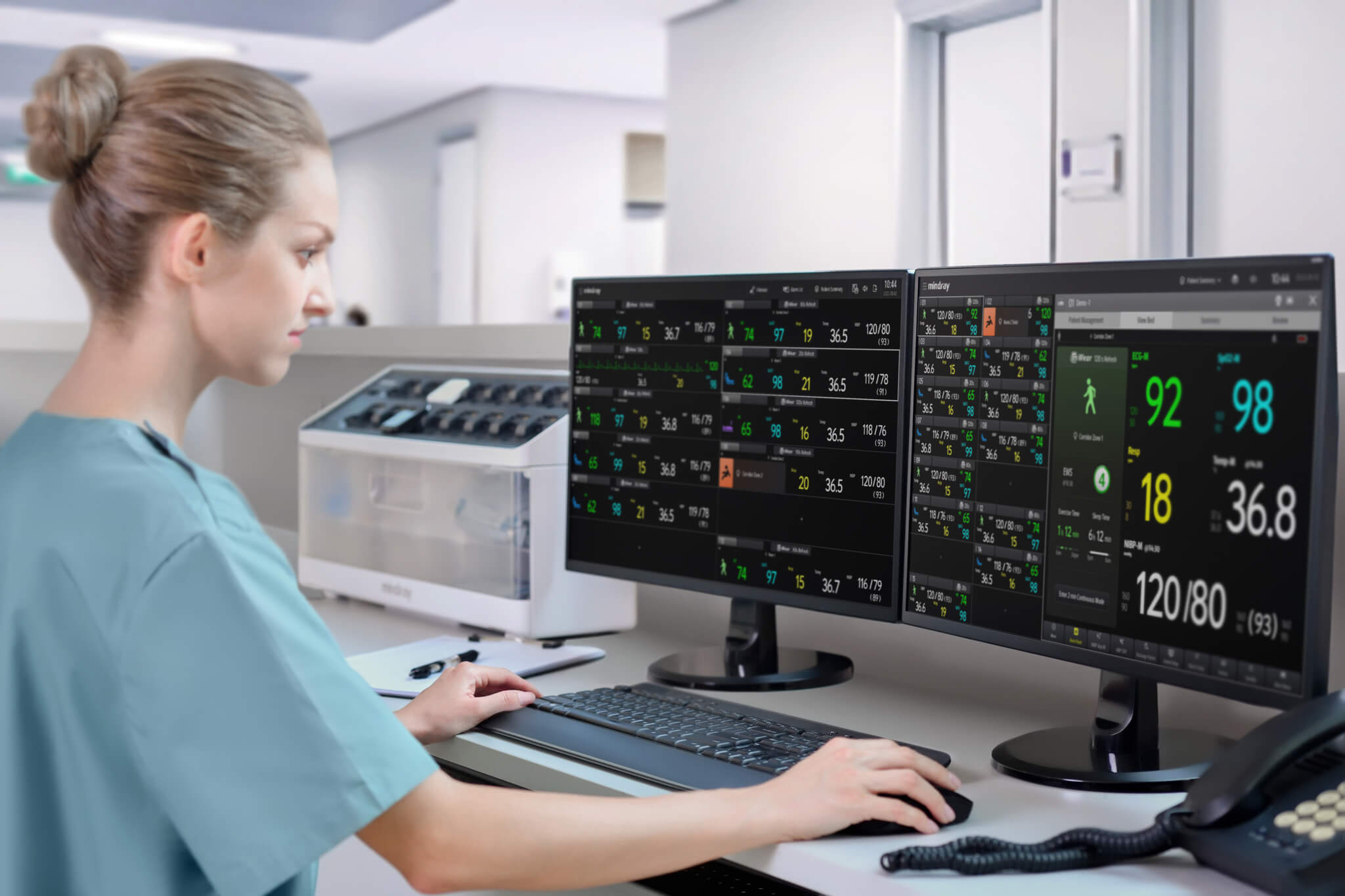 icu central monitoring system